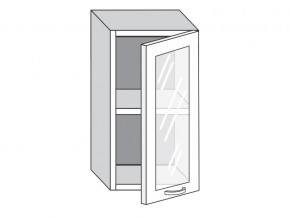 1.40.3 Шкаф настенный (h=720) на 400мм с 1-ой стекл. дверцей в Миассе - miass.mebel74.com | фото