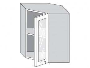 1.60.3у Шкаф настенный (h=720) угловой на 600мм со стекл. дверцей в Миассе - miass.mebel74.com | фото