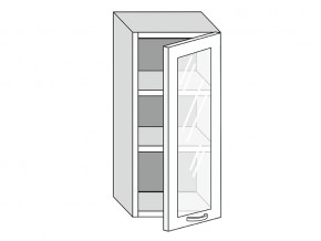 19.40.3 Шкаф настенный (h=913) на 400мм с 1-ой стекл. дверцей в Миассе - miass.mebel74.com | фото