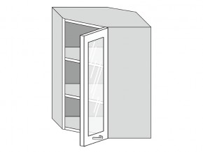 19.60.3у Шкаф настенный (h=913) угловой на 600мм со стекл. дверцей в Миассе - miass.mebel74.com | фото