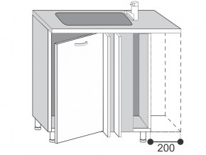 2.10.1ум Шкаф-стол под врезную мойку, УНИ в Миассе - miass.mebel74.com | фото