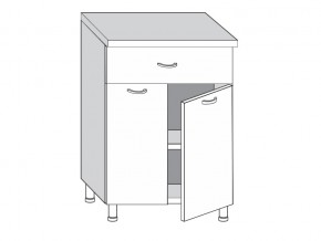 2.60.21 Шкаф-стол на 600мм с 1-м ящиком и 2-мя дверцами в Миассе - miass.mebel74.com | фото