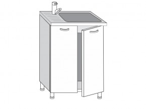 2.60.2мн Шкаф-стол на 600мм под накладную мойку с 2-мя дверцами в Миассе - miass.mebel74.com | фото