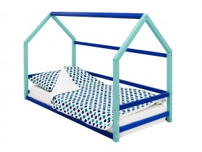 Детская кровать-домик Монтессори Svogen мятно-синий в Миассе - miass.mebel74.com | фото