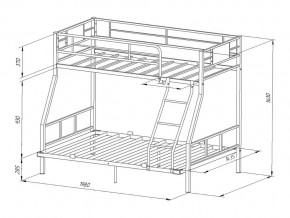 Двухъярусная кровать Гранада-1 140 Коричневый в Миассе - miass.mebel74.com | фото 2