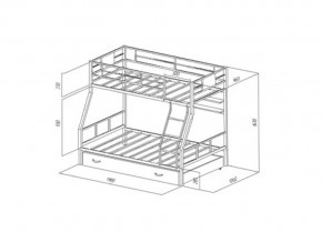 Двухъярусная кровать Гранада 1 ПЯ Серая в Миассе - miass.mebel74.com | фото 2