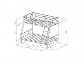 Двухъярусная кровать Гранада 1 Я Черная в Миассе - miass.mebel74.com | фото 2