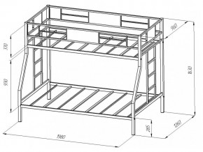 Двухъярусная кровать Гранада Черная в Миассе - miass.mebel74.com | фото 2