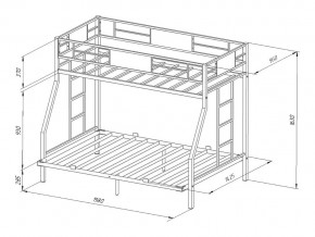 Двухъярусная кровать Гранада ПЯЯ 140 в Миассе - miass.mebel74.com | фото 2