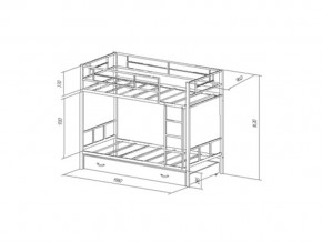 Двухъярусная кровать Севилья 2 Я Черная в Миассе - miass.mebel74.com | фото 2