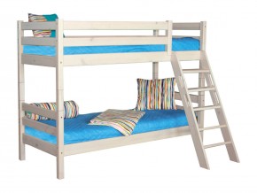 Двухъярусная кровать Соня вариант 10 с наклонной лестницей белая в Миассе - miass.mebel74.com | фото 2