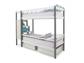Двухъярусная кровать Svogen с ящиками графит-белый в Миассе - miass.mebel74.com | фото 5