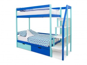 Двухъярусная кровать Svogen с ящиками мятно-синий в Миассе - miass.mebel74.com | фото