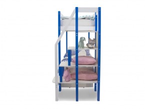 Двухъярусная кровать Svogen с ящиками сине-белый в Миассе - miass.mebel74.com | фото 4