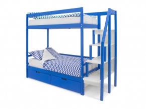 Двухъярусная кровать Svogen с ящиками синий в Миассе - miass.mebel74.com | фото