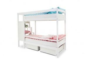 Двухъярусная кровать Svogen с ящиками и бортиком белый в Миассе - miass.mebel74.com | фото 4
