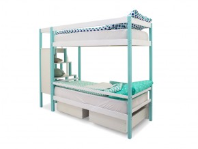 Двухъярусная кровать Svogen с ящиками и бортиком мятно-белый в Миассе - miass.mebel74.com | фото 4