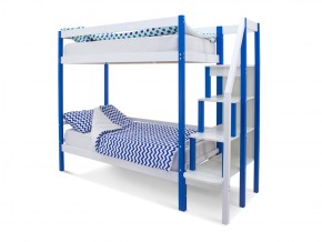Двухъярусная кровать Svogen сине-белый в Миассе - miass.mebel74.com | фото 1