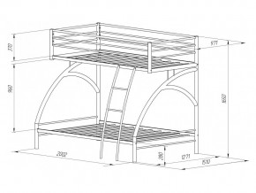 Двухъярусная кровать Виньола 2 Черная в Миассе - miass.mebel74.com | фото 2