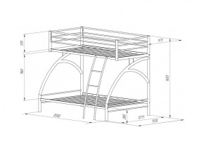 Двухъярусная кровать Виньола-2 Я черный в Миассе - miass.mebel74.com | фото 2