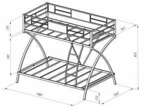 Двухъярусная кровать Виньола Черная в Миассе - miass.mebel74.com | фото 2