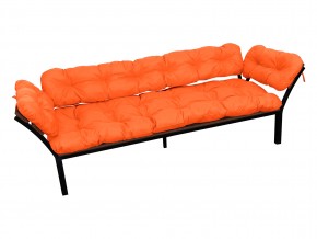 Диван Дачный с подлокотниками оранжевая подушка в Миассе - miass.mebel74.com | фото 1
