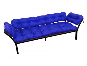 Диван Дачный с подлокотниками синяя подушка в Миассе - miass.mebel74.com | фото
