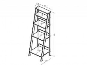 Этажерка Лофт белый в Миассе - miass.mebel74.com | фото 2