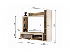 Гостиная Николь дуб крафт серый/софт айвори в Миассе - miass.mebel74.com | фото 2