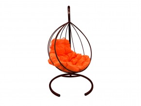 Кокон Капля без ротанга оранжевая подушка в Миассе - miass.mebel74.com | фото