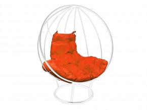 Кокон Круглый на подставке без ротанга оранжевая подушка в Миассе - miass.mebel74.com | фото 1