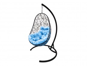 Кокон Овал с ротангом голубая подушка в Миассе - miass.mebel74.com | фото