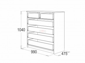 Комод 6 фант венге-млечный дуб в Миассе - miass.mebel74.com | фото 3