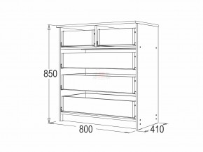 Комод 8 фант ясень анкор в Миассе - miass.mebel74.com | фото 2