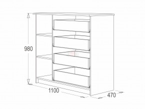 Комод 9 фант ясень анкор в Миассе - miass.mebel74.com | фото 2