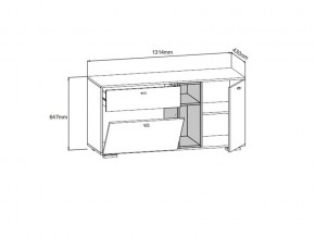 Комод Ланс К101 белый/дуб бунратти в Миассе - miass.mebel74.com | фото 2