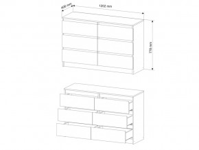 Комод Мори МК1200.6/4 Белый в Миассе - miass.mebel74.com | фото 3