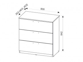 Комод с 3-мя ящиками 350 Эконика в Миассе - miass.mebel74.com | фото 2