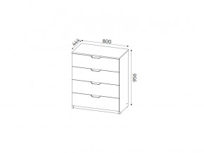 Комод В-6 с 4-мя ящиками матовый МДФ Фаворит в Миассе - miass.mebel74.com | фото 2