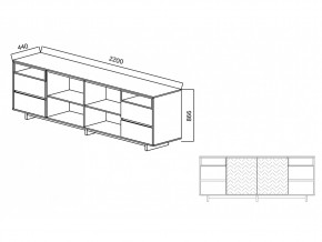 Комодино Moderno-2200 Ф1 в Миассе - miass.mebel74.com | фото 3