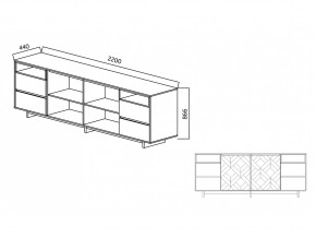 Комодино Moderno-2200 Ф2 в Миассе - miass.mebel74.com | фото 4