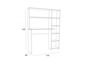 Компьютерный стол-стеллаж ST04 Дуб сонома в Миассе - miass.mebel74.com | фото 2