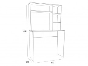 Компьютерный стол-стеллаж ST05 Дуб сонома в Миассе - miass.mebel74.com | фото 2