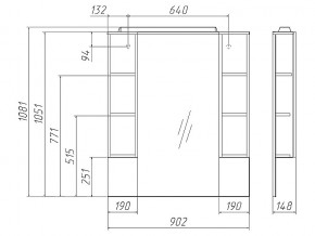 Комплект мебели для ванной 3D 90 в Миассе - miass.mebel74.com | фото 5