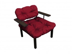 Кресло Дачное бордовая подушка в Миассе - miass.mebel74.com | фото