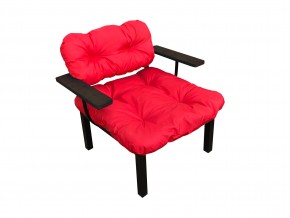 Кресло Дачное красная подушка в Миассе - miass.mebel74.com | фото