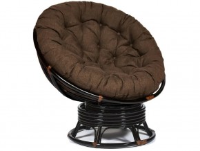 Кресло-качалка Papasan w 23/01 B с подушкой Antique brown, ткань Коричневый в Миассе - miass.mebel74.com | фото