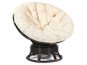 Кресло-качалка Papasan w 23/01 B с подушкой Antique brown, ткань Старт в Миассе - miass.mebel74.com | фото