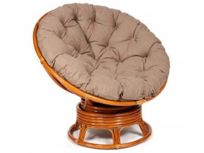 Кресло-качалка Papasan w 23/01 B с подушкой Cognac, экошерсть Коричневый в Миассе - miass.mebel74.com | фото