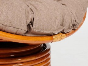 Кресло-качалка Papasan w 23/01 B с подушкой Cognac, экошерсть Коричневый в Миассе - miass.mebel74.com | фото 2